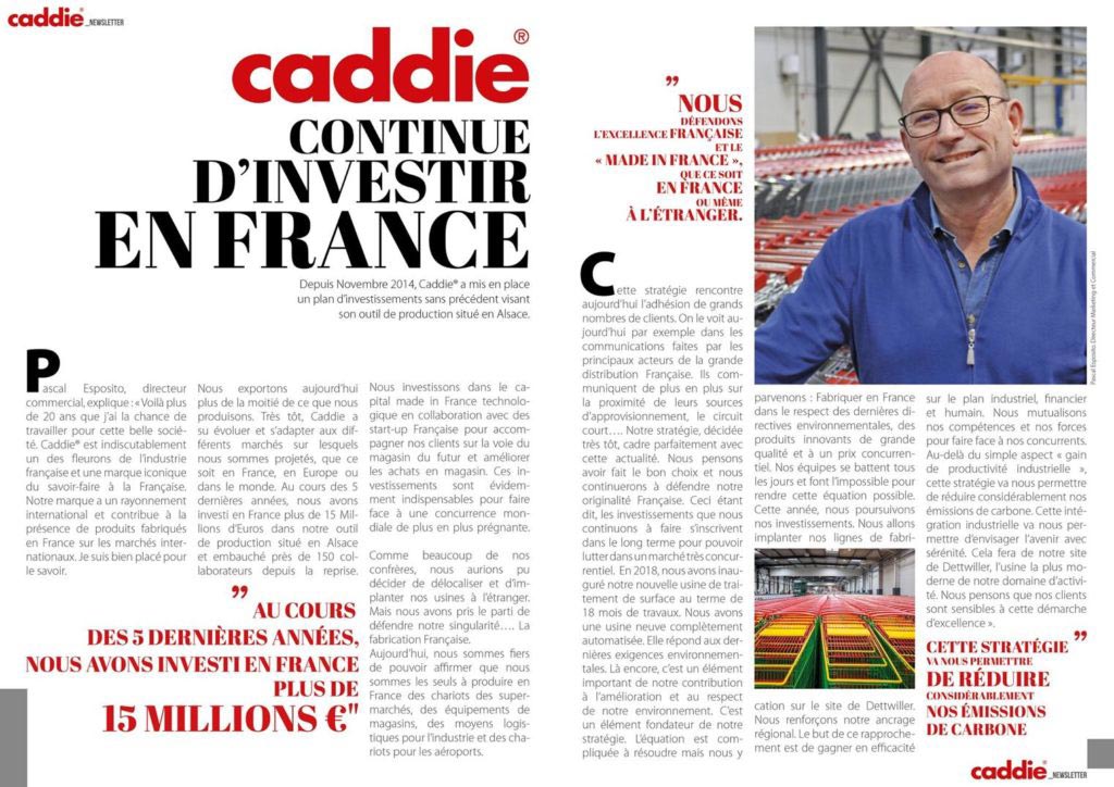 Caddie continue d'investir en France