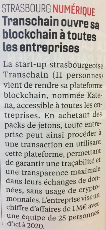 Transchain ouvre sa blockchain à toutes les entreprises